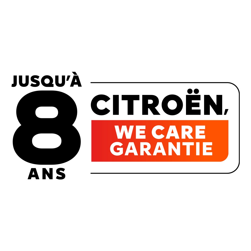 Citroën 8‑year warranty badge highlighting extended vehicle coverage