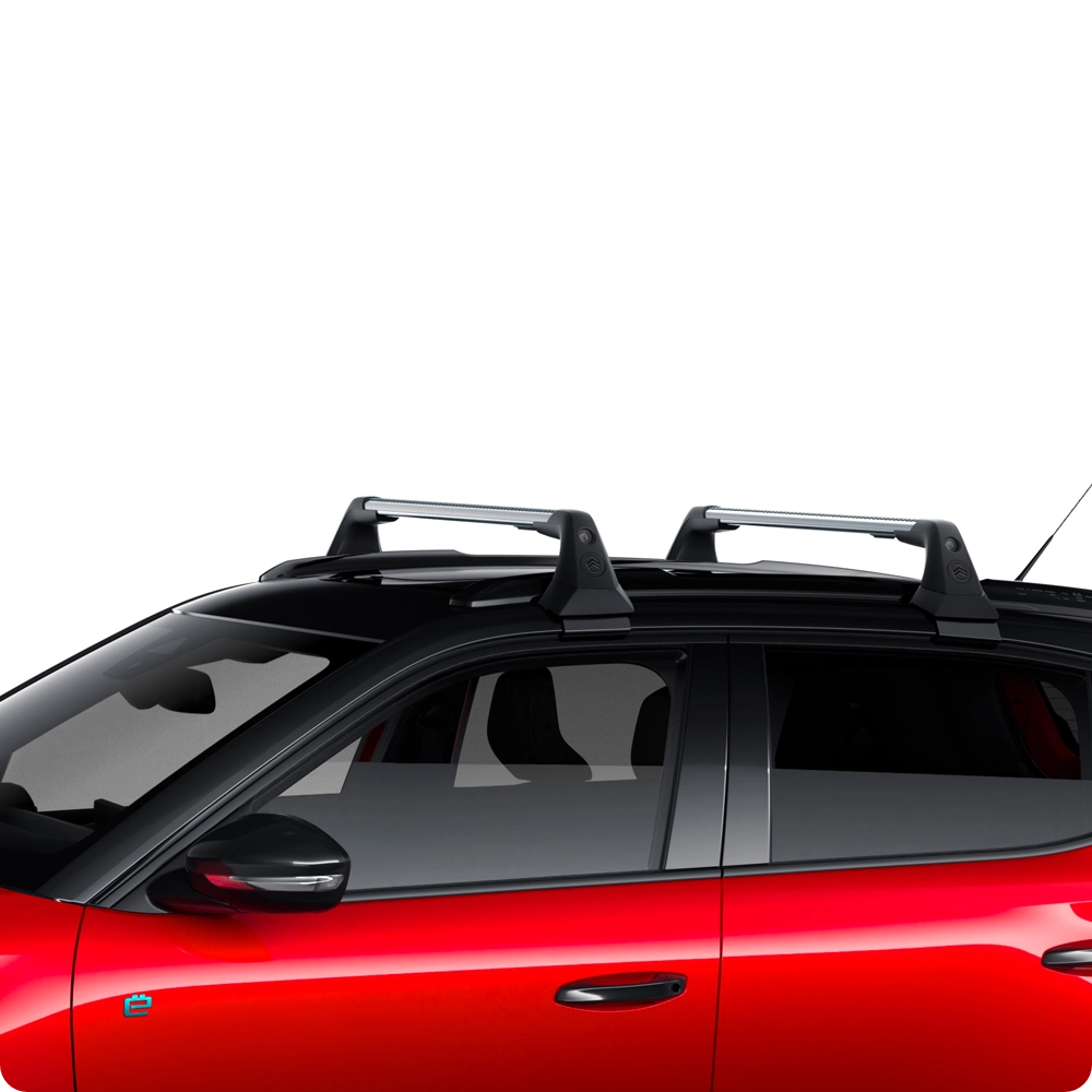 Gros plan sur l’attelage de la Citroën ë-C3 Van, mettant en avant des solutions de remorquage polyvalentes et un potentiel de chargement accru.