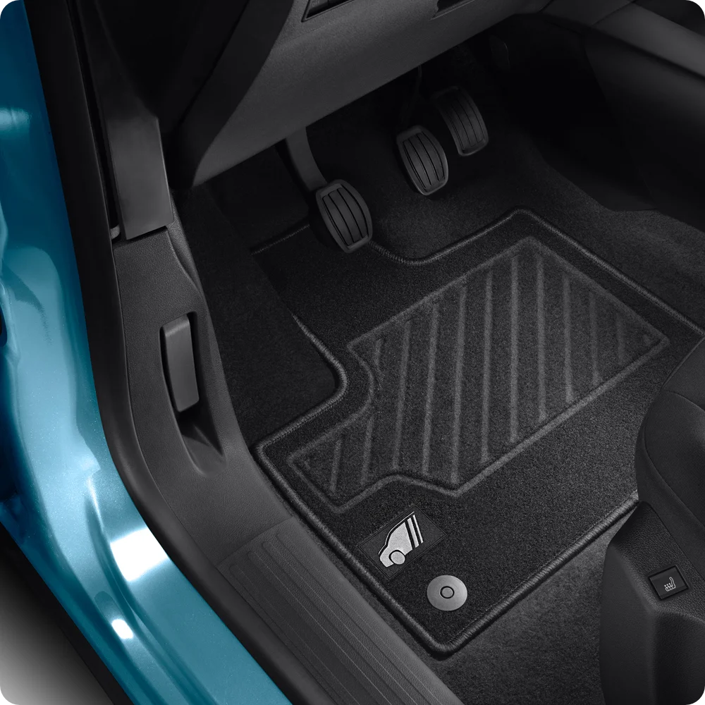 Floor mats detail Berlingo showing durable needle‑pile material offering protection, practicality and improved daily comfort