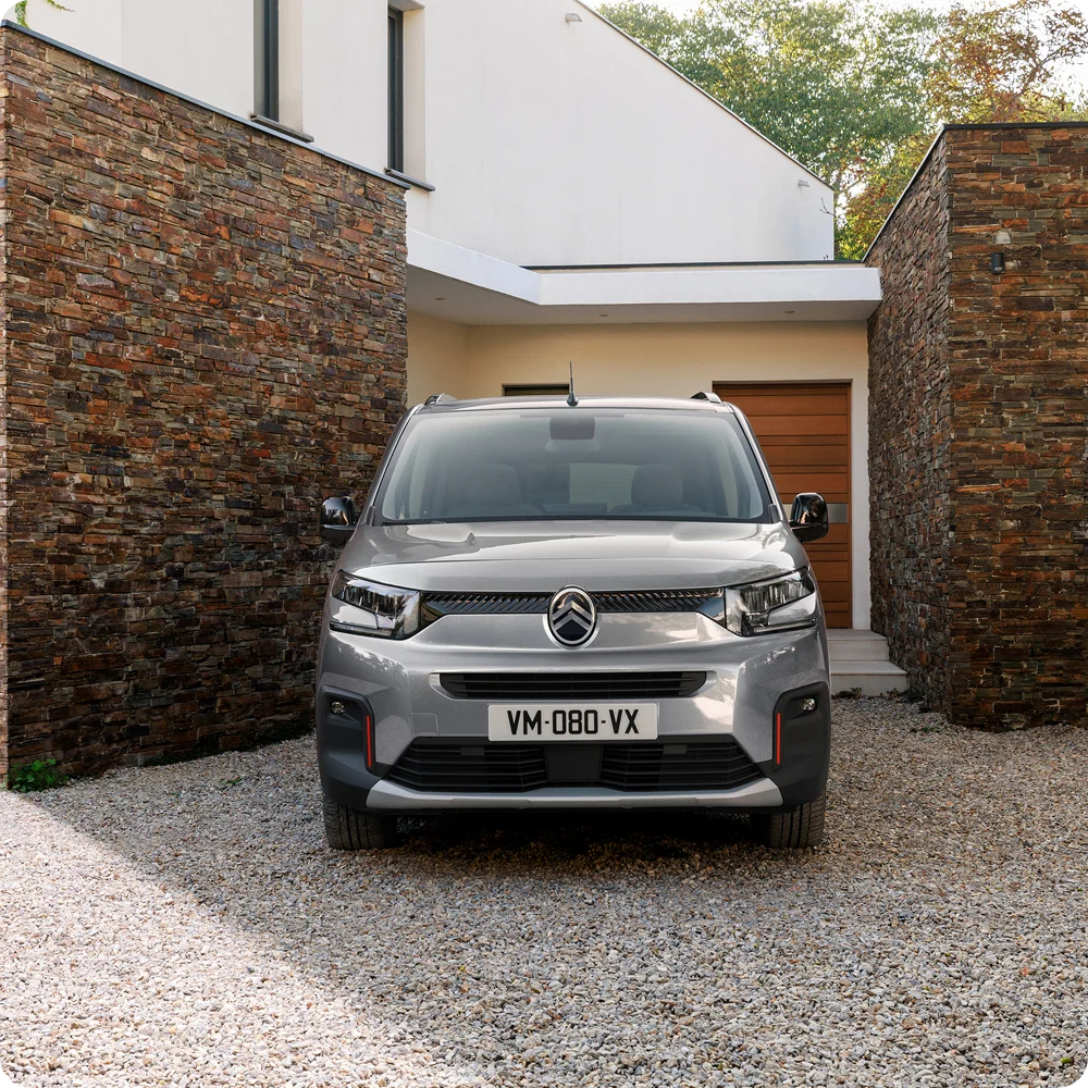 Driver‑view Berlingo showing ADAS technology enhancing safety, visibility, comfort and confident everyday driving assistance