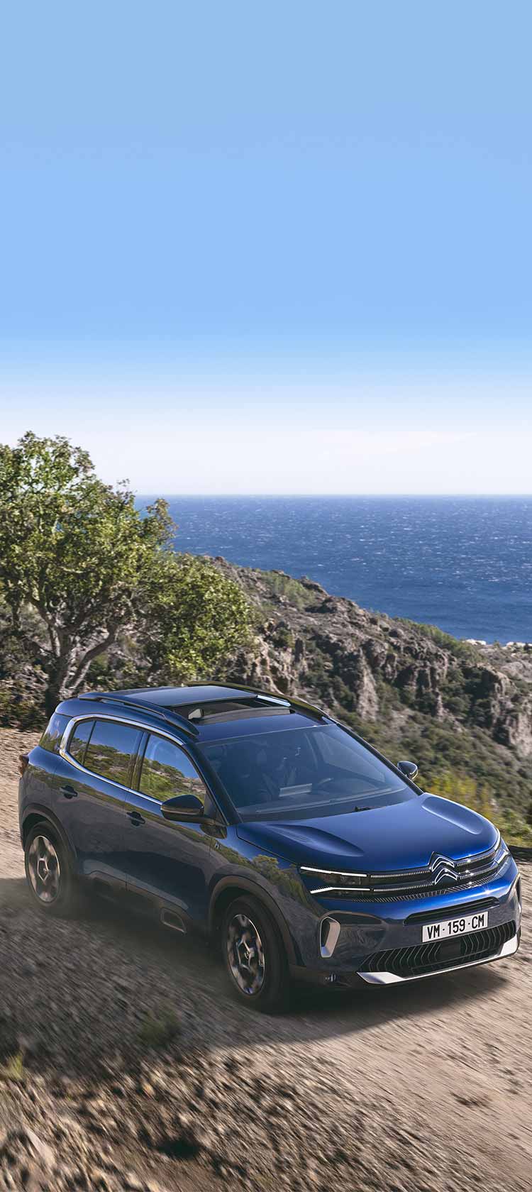 Citroën C5 Aircross катится по земной дороге